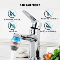 Faucet Water Filter Purifier Kitchen Faucet Filtration Activated Carbon Removes Chlorine Fluoride Heavy Metals Hard Water Softener 9 Faucet Water Filter Purifier Kitchen Faucet Filtration Activated Carbon Removes Chlorine Fluoride Heavy Metals Hard Water Softener -Home Chef Shop 70367410 5