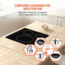 Gasland Chef IH603BF 60cm Built-in Induction Hob, 3 Zones Electric Cooktop 5800W, With Slider Touch Control, Boost Function -Home Chef Shop 71426694 3