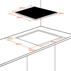 Gasland Chef IH603BF 60cm Built-in Induction Hob, 3 Zones Electric Cooktop 5800W, With Slider Touch Control, Boost Function -Home Chef Shop 71426694 5