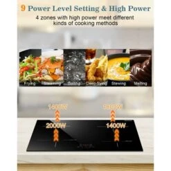 Induction Hob, Karinear 4 Burner Induction Cooker, Built-in Induction Hob, Electric Hob With Touch Control, Timer, Child Lock, 6600W -Home Chef Shop 72566713 3