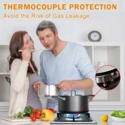 2 Burners Gas Hob, Built-in Gas Cooktop With With Flame Failure Protection 30cm Stainless Steel LPG/NG Convertible Included Plug -Home Chef Shop 72566714 3