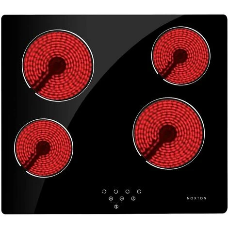 NOXTON Ceramic Hob, Built-in 4 Zone Electric Hobs 60cm Black Glass Panel Cooker With Touch Controls 1 NOXTON Ceramic Hob, Built-in 4 Zone Electric Hobs 60cm Black Glass Panel Cooker With Touch Controls