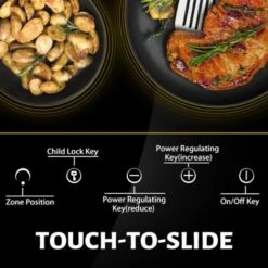 NOXTON Ceramic Hob, Built-in 4 Zone Electric Hobs 60cm Black Glass Panel Cooker With Touch Controls 7 NOXTON Ceramic Hob, Built-in 4 Zone Electric Hobs 60cm Black Glass Panel Cooker With Touch Controls -Home Chef Shop 72566716 3