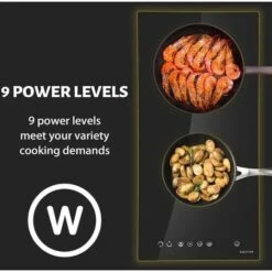 NOXTON Ceramic Hob, 2 Zone Domino Cooker Built-in 30cm Electric Hobs Black Glass Hot Plate Cooktop With Touch Controls -Home Chef Shop 72566717 5