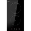 2 Zone Induction Hob, Hobsir Electric Hob 30cm, Built-in Induction Cooker, Touch Control, 9 Heating Levels, Safety Lock, Timer, 3500W, Hard Wire, No Plug Included