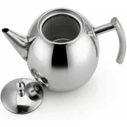 1000ml/34oz Teapot Kettle, Stainless Steel Tea Pot Filter Coffee Maker (Silver) -Home Chef Shop 76892997 3