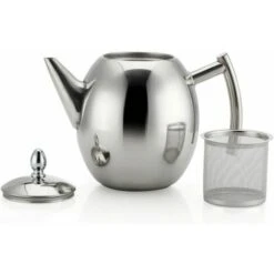 1000ml/34oz Teapot Kettle, Stainless Steel Tea Pot Filter Coffee Maker (Silver) -Home Chef Shop 76892997 4