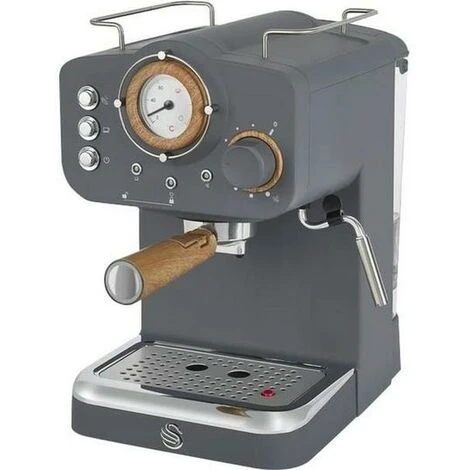 Swan Espresso Coffee Machine, Nordic Grey, ESE Pods Or Ground - SK22110BN 1 Swan Espresso Coffee Machine, Nordic Grey, ESE Pods Or Ground - SK22110BN