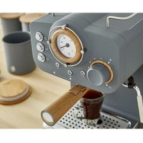 Swan Espresso Coffee Machine, Nordic Grey, ESE Pods Or Ground - SK22110BN 2 Swan Espresso Coffee Machine, Nordic Grey, ESE Pods Or Ground - SK22110BN - Image 2