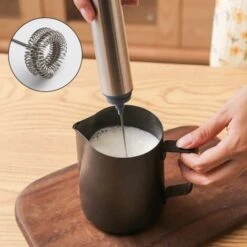 Milk Frother Rechargeable Operated Frother For Coffee, Frother Whisk, Mini Blender Handheld And Electric Mixer Blue -Home Chef Shop 78327215 3