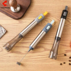 Milk Frother Rechargeable Operated Frother For Coffee, Frother Whisk, Mini Blender Handheld And Electric Mixer Blue -Home Chef Shop 78327215 4