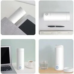 Travel Kettle, Portable Kettle For Healthy Drinks, Fast Boiling, Auto Shut-Off Small Kettle, Small 400ml Kettle (White) -Home Chef Shop 78703062 5