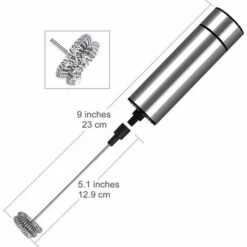 Electric Milk Frother, BR-Vie Milk Frother, Stainless Steel Milk Frother, And Cold Frother For Coffees, Espressos, Lattes, Cappuccinos -Home Chef Shop 80272769 3