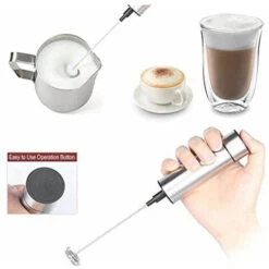 Electric Milk Frother, BR-Vie Milk Frother, Stainless Steel Milk Frother, And Cold Frother For Coffees, Espressos, Lattes, Cappuccinos -Home Chef Shop 80272769 5