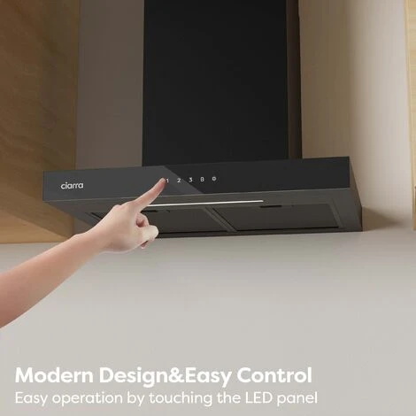 CIARRA 4 Speeds Class A++ 650m3/h Touch Control Chimney Cooker Hood 60cm -CD6102B 2 CIARRA 4 Speeds Class A++ 650m3/h Touch Control Chimney Cooker Hood 60cm -CD6102B - Image 2