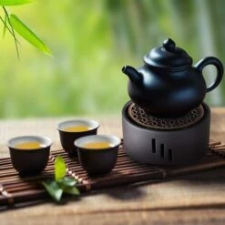 Ceramic Teapot Warmer Candle Warmer Stand Tea With Metal Rack Tea Stove Milk Warmer For Home Coffee Milk Tea (without Candle) READCLY -Home Chef Shop 80962936 5