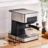 Livingandhome Silver Home Espresso Coffee Maker