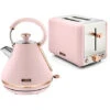 Tower Cavaletto Pyramid Kettle And 2 Slice Toaster Set Pink