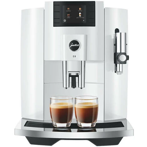 Jura E8 Piano White Coffee Machine 1 Jura E8 Piano White Coffee Machine