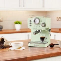 Swan Retro Green Pump Espresso Coffee Machine 9 Swan Retro Green Pump Espresso Coffee Machine -Home Chef Shop 83670945 5