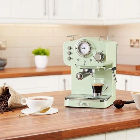 Swan Retro Green Pump Espresso Coffee Machine 5 Swan Retro Green Pump Espresso Coffee Machine - Image 5