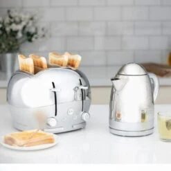The Funky Appliance Company 1.7 Litre Kettle And 4 Slice Toaster Set Chrome -Home Chef Shop 83670960 4