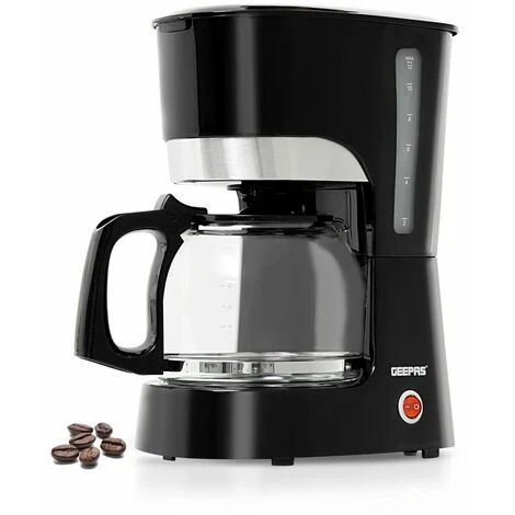 Filter Coffee Maker Machine Instant Anti-Drip 12 Cups 800W 1.5L Jug Geepas 1 Filter Coffee Maker Machine Instant Anti-Drip 12 Cups 800W 1.5L Jug Geepas