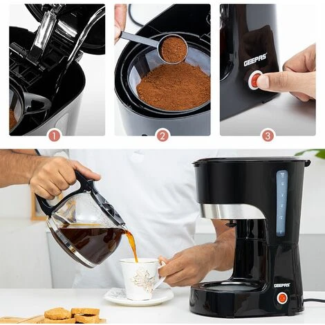 Filter Coffee Maker Machine Instant Anti-Drip 12 Cups 800W 1.5L Jug Geepas 4 Filter Coffee Maker Machine Instant Anti-Drip 12 Cups 800W 1.5L Jug Geepas - Image 4