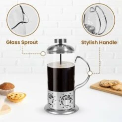 French Press Coffee Maker Morning Coffee Brewer Heat Resistant Glass Tea Maker -Home Chef Shop 83809761 4