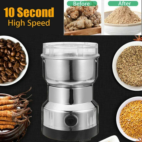 150W Electric Coffee Grinder, Grinder For Flax Seeds, Nuts, Pepper, Spices, Coffee Seeds And Others With Stainless Steel Blades 2 150W Electric Coffee Grinder, Grinder For Flax Seeds, Nuts, Pepper, Spices, Coffee Seeds And Others With Stainless Steel Blades - Image 2
