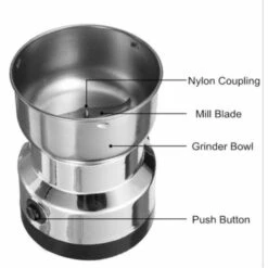 150W Electric Coffee Grinder, Grinder For Flax Seeds, Nuts, Pepper, Spices, Coffee Seeds And Others With Stainless Steel Blades 8 150W Electric Coffee Grinder, Grinder For Flax Seeds, Nuts, Pepper, Spices, Coffee Seeds And Others With Stainless Steel Blades -Home Chef Shop 86103188 4