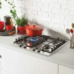 Hoover 60cm 4 Burner Gas Hob In Stainless Steel, Cast Iron Grids - HHG6BRK3X -Home Chef Shop 86105410 3