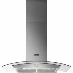 Zanussi ZHC92352X 90cm Chimney Hood With Curved Glass - Stainless Steel