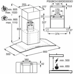 Zanussi ZHC92352X 90cm Chimney Hood With Curved Glass - Stainless Steel -Home Chef Shop 86764627 3