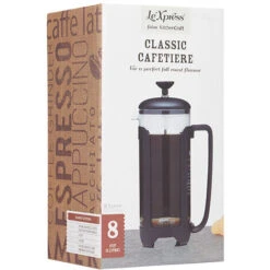 Le Xpress Matt Black 8 Cup Cafetiere -Home Chef Shop 87184590 3