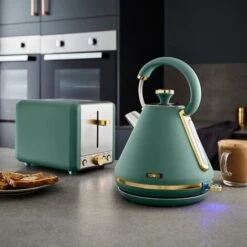 Tower Cavaletto Pyramid Kettle And 2 Slice Toaster Set Jade -Home Chef Shop 87185152 4