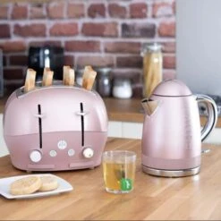The Funky Appliance Company 1.7 Litre Kettle And 4 Slice Toaster Set Rose Gold Pink -Home Chef Shop 87185757 5