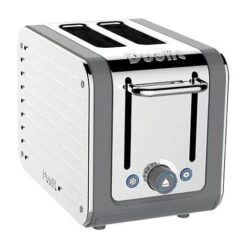 Dualit Architect 2 Slot Grey Body With Stainless Steel Panel Toaster