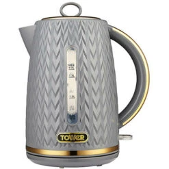 Tower Empire Kettle And 4 Slot Toaster Set Grey -Home Chef Shop 87187053 3
