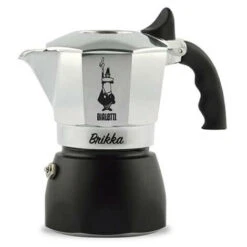 Bialetti Brikka 2 Cup Coffee Maker Black
