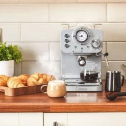 Swan Retro Grey Pump Espresso Coffee Machine -Home Chef Shop 87188153 4