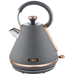 Tower Cavaletto Pyramid Kettle And 4 Slice Toaster Set Grey -Home Chef Shop 87568590 3