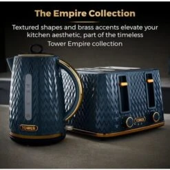 Tower Empire Kettle And 4 Slot Toaster Set Midnight Blue -Home Chef Shop 87568803 4