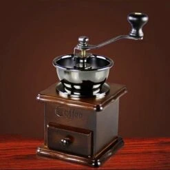 Manual Coffee Bean Grinder Hand Spice Herb Vintage Style Retro Wooden Burr Coffee Bean Grinder Knot Machine Cereal Grinder - Gift For Lover -Home Chef Shop 87616592 3