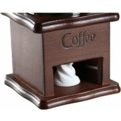 Manual Coffee Bean Grinder Hand Spice Herb Vintage Style Retro Wooden Burr Coffee Bean Grinder Knot Machine Cereal Grinder - Gift For Lover -Home Chef Shop 87616592 4