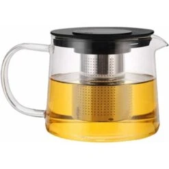 Glass Teapot With Heat Resistant Stainless Steel Infuser For Tea, Tea, Tea, Tea, Tea, Tea, Clear Tea 1500ml