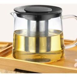 Glass Teapot With Heat Resistant Stainless Steel Infuser For Tea, Tea, Tea, Tea, Tea, Tea, Clear Tea 1500ml -Home Chef Shop 88297804 3