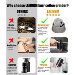 Portable Electric Coffee Grinder, Rechargeable Compact Grinder, Adjustable Ceramic Conical Burr, Fine Grind, Perfect For On The Go 7 Portable Electric Coffee Grinder, Rechargeable Compact Grinder, Adjustable Ceramic Conical Burr, Fine Grind, Perfect For On The Go -Home Chef Shop 88298616 3