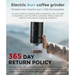 Portable Electric Coffee Grinder, Rechargeable Compact Grinder, Adjustable Ceramic Conical Burr, Fine Grind, Perfect For On The Go 8 Portable Electric Coffee Grinder, Rechargeable Compact Grinder, Adjustable Ceramic Conical Burr, Fine Grind, Perfect For On The Go -Home Chef Shop 88298616 4