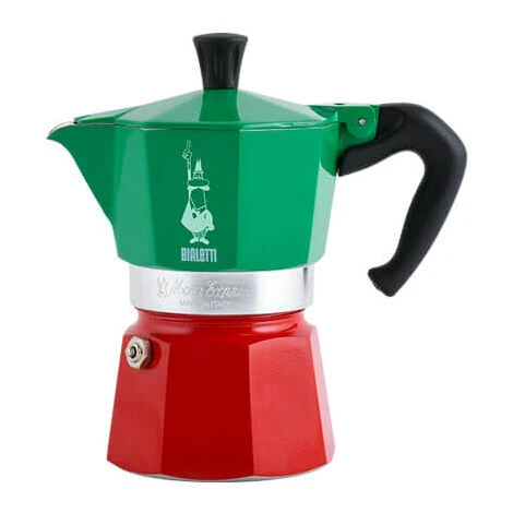 Bialetti Moka Express 3 Cup Espresso Maker Tricolore Italia 1 Bialetti Moka Express 3 Cup Espresso Maker Tricolore Italia